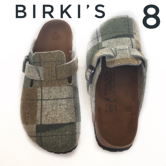 birkenstock boston felt clogs